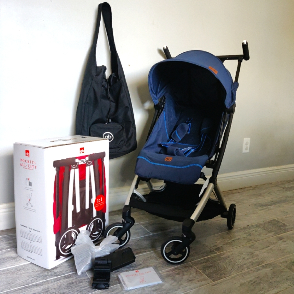 GB Pockit+ All City Stroller Ultra Compact Trave Stroller & Bag - Night Blue.